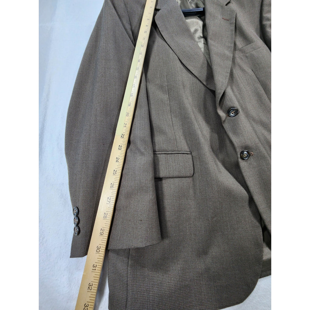 TownCraft Men's Brown Two Piece Suit 44R Jacket Matching Dress Pants