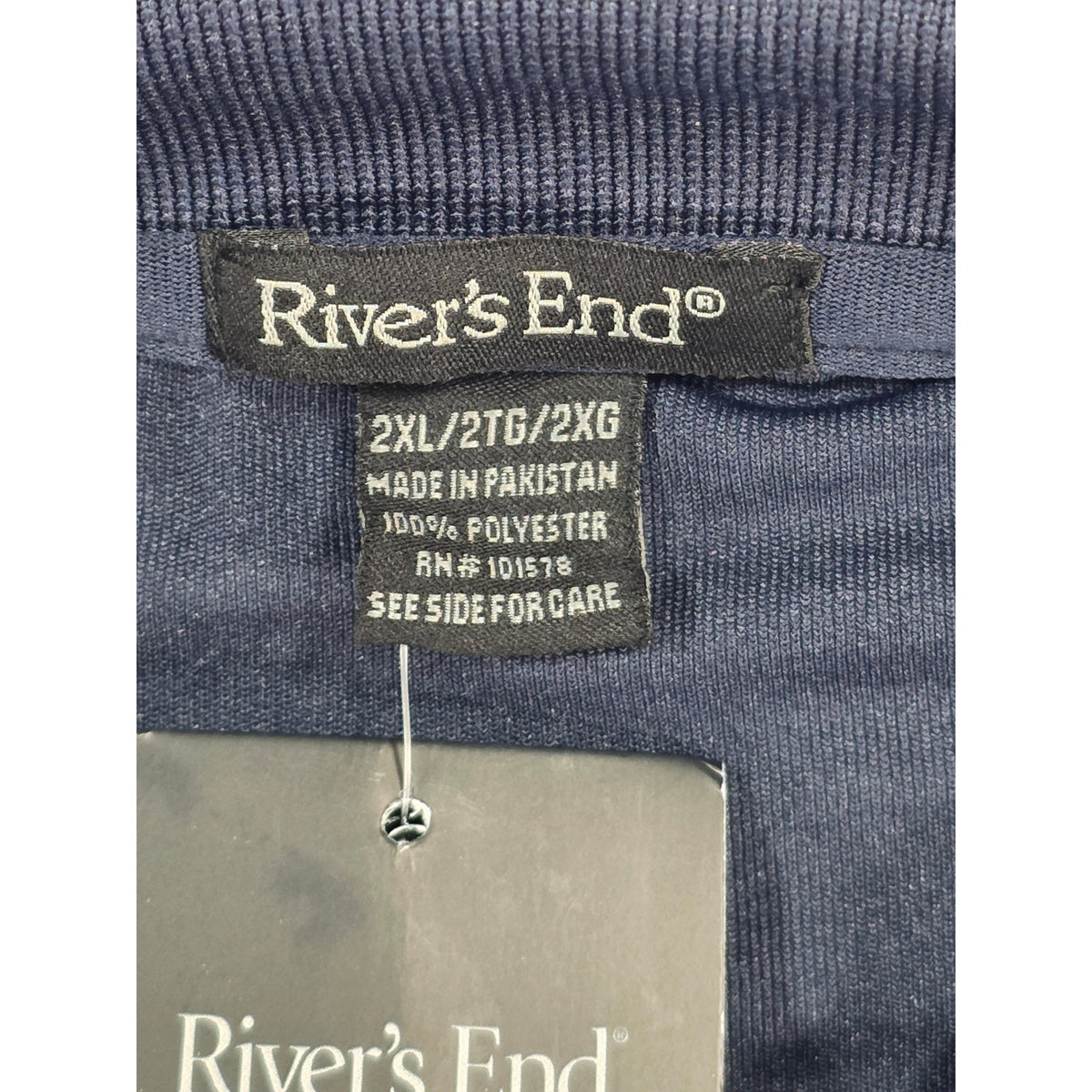 River's End Short Sleeve Polo Shirt Black – 2XL