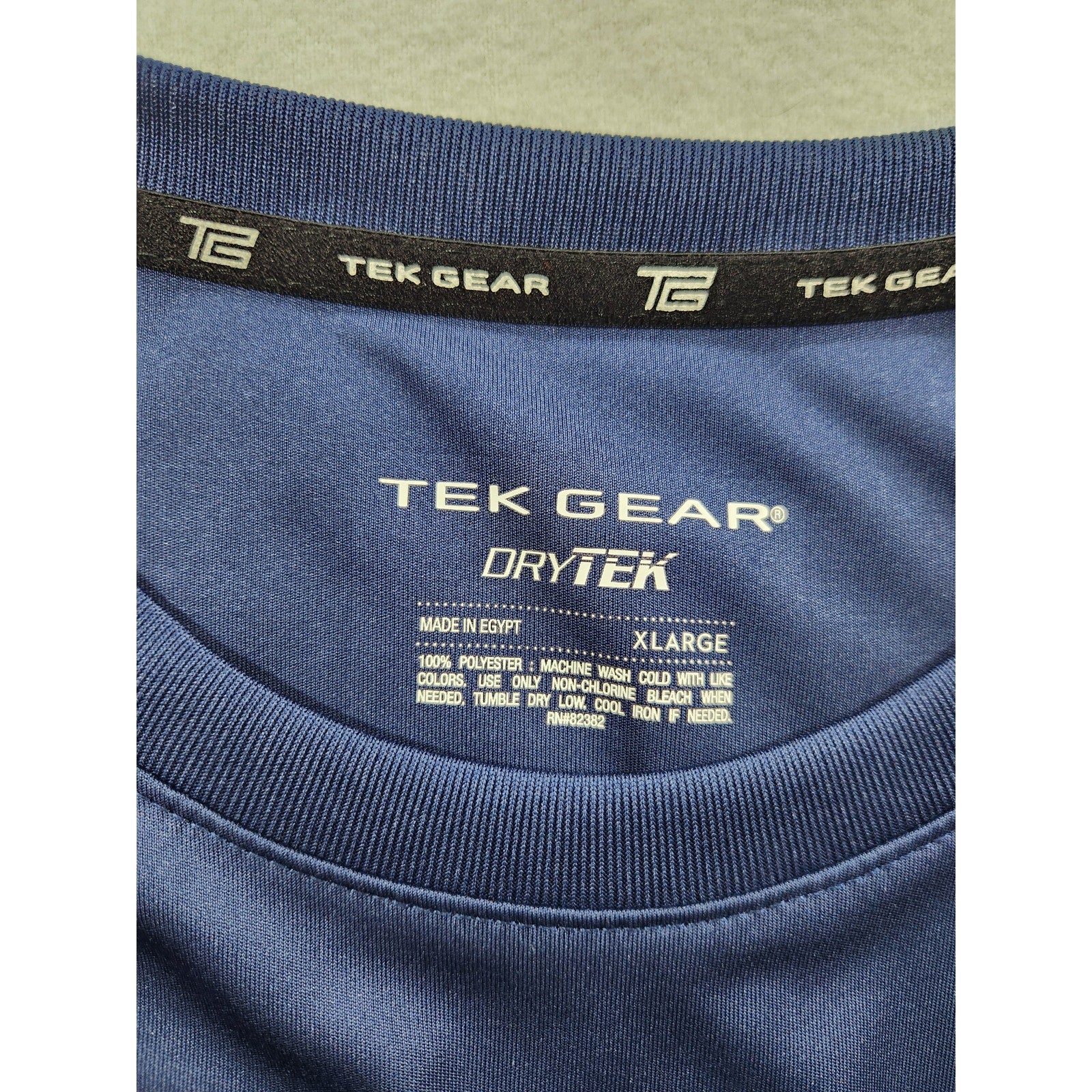 Tek Gear DryTEK Men's Athletic Shirt XL Blue Short Sleeve Performance T Shirt
