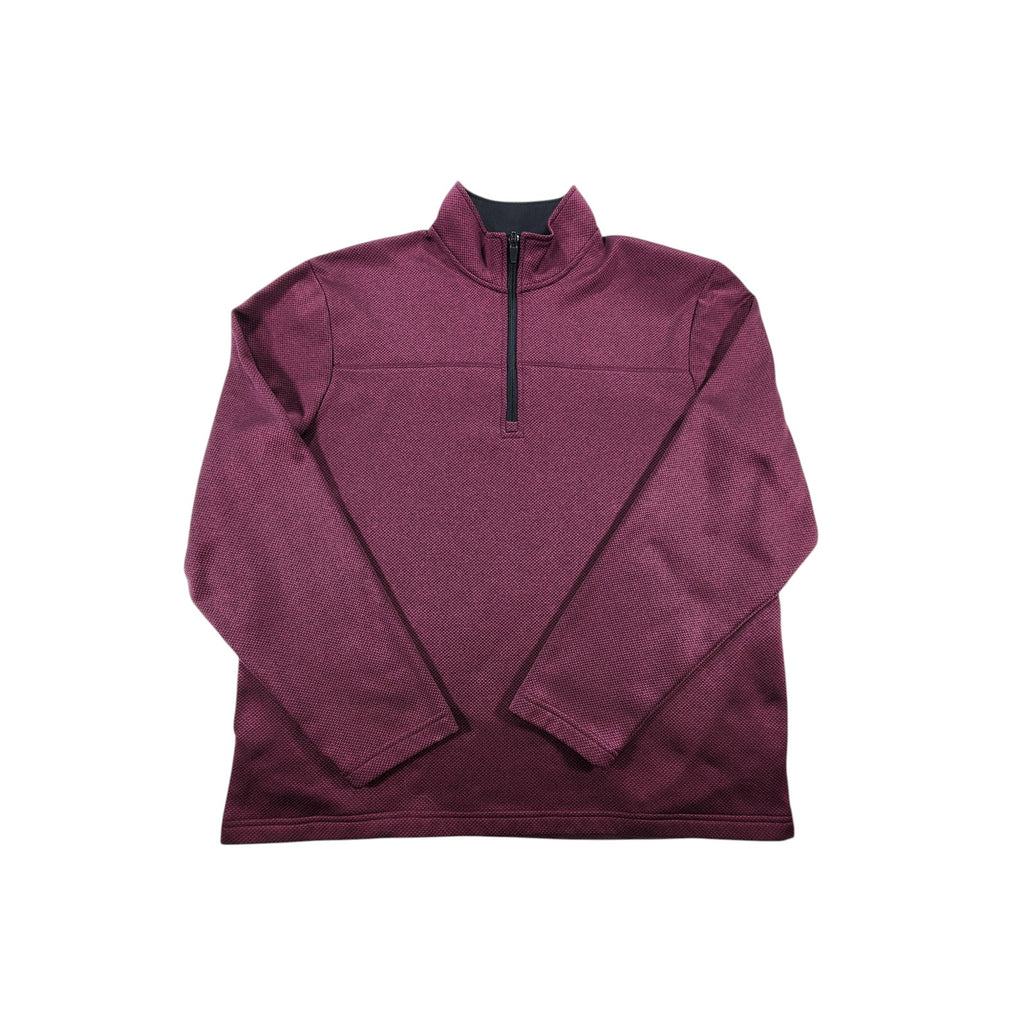 Grand Slam Performance Men's 1/4 Zip Pullover Medium Red Black Golf Shirt