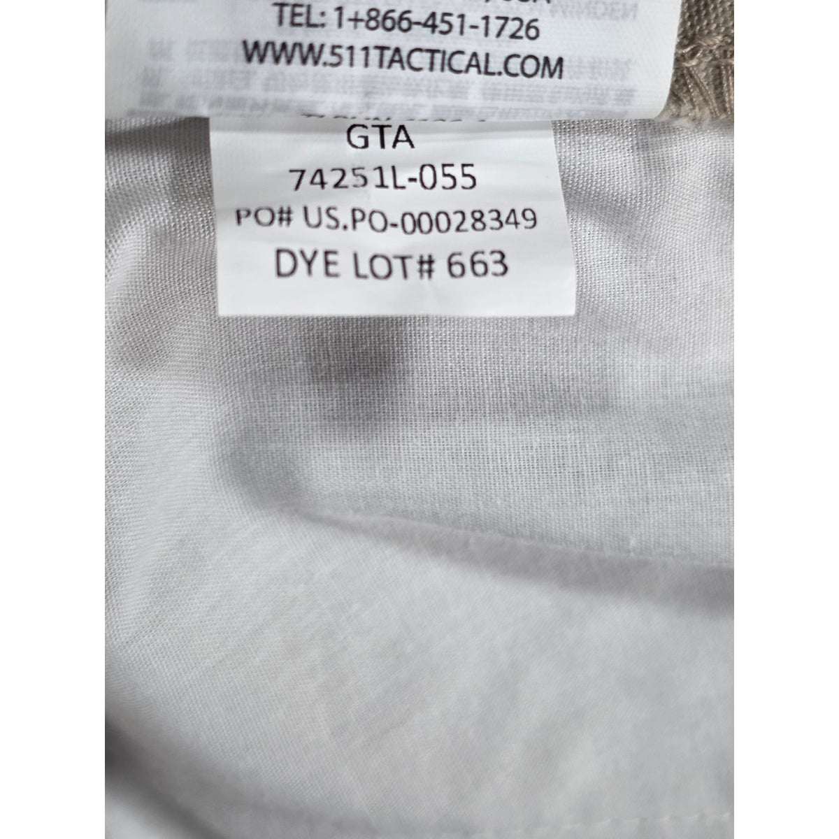 5.11 Tactical 74251 Original Mens 48L Khaki Cotton Cargo Work Pants NWT