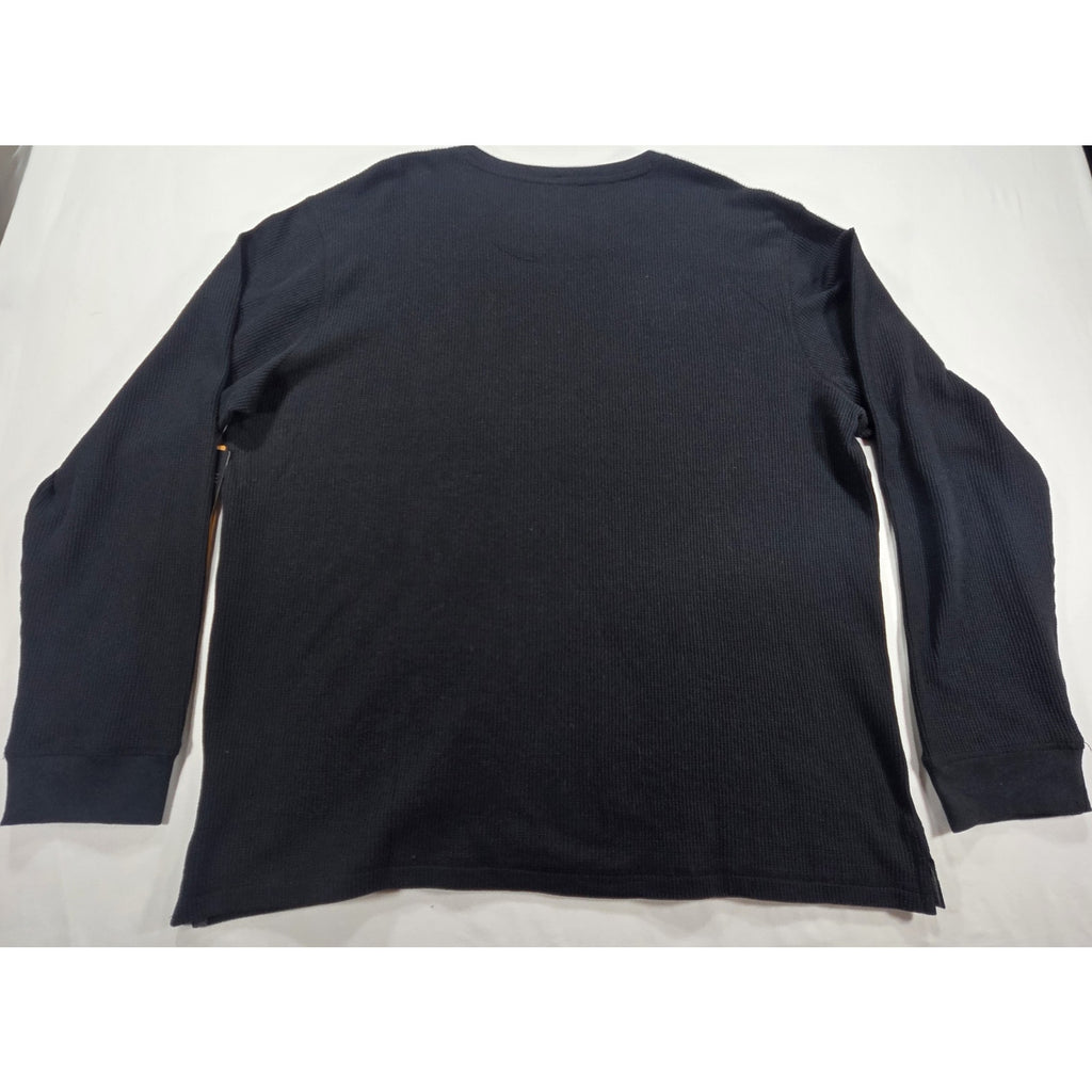 Lee Thermal Shirt Mens 2XL Black Waffle Knit Long Sleeve NWT