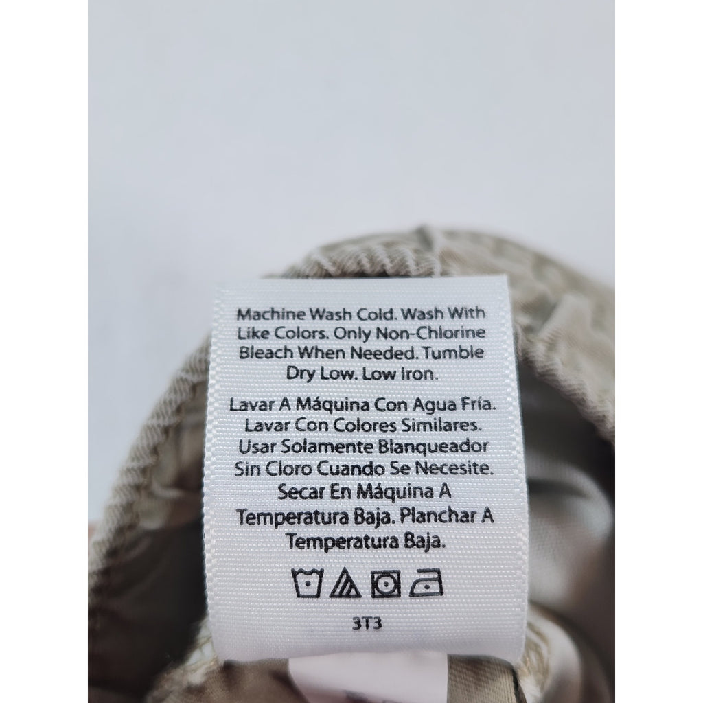George Men's Cargo Shorts Beige Drawstring Elastic Waist Size M