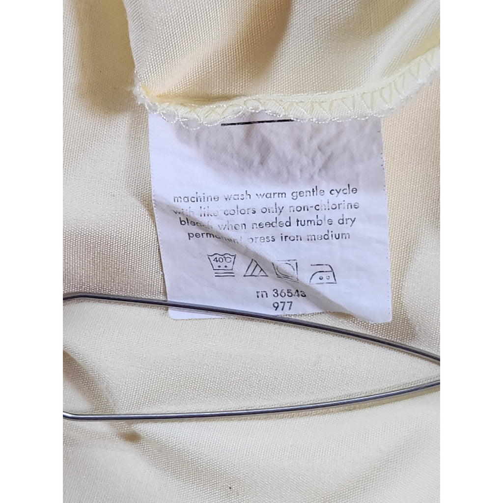 Van Heusen Men's Dress Shirt Yellow 16.5 34/35 Long Sleeve