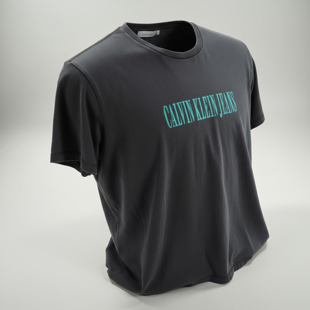 Calvin Klein Jeans Men’s Logo T-Shirt Short Sleeve Gray NWT Large