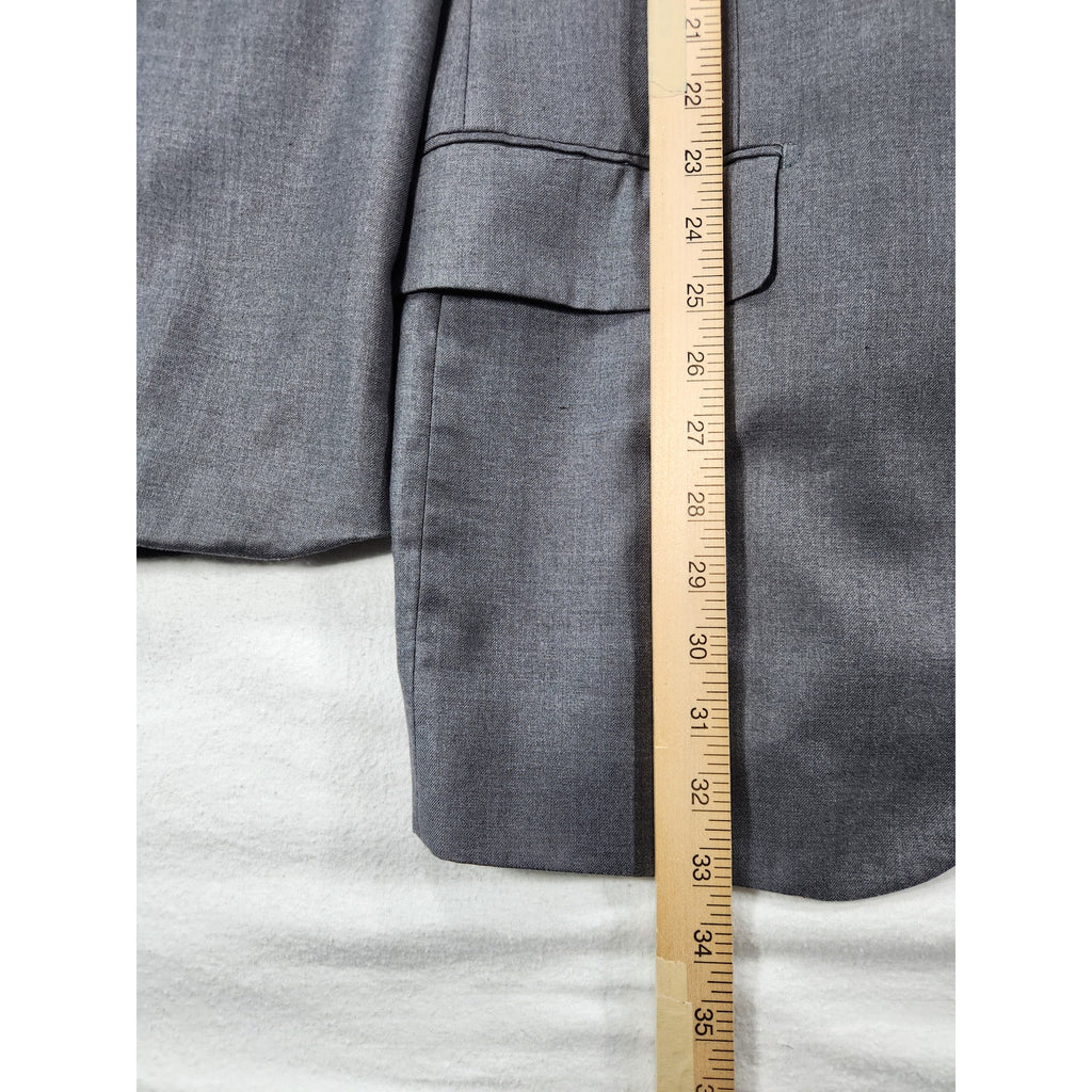 Alex Mishra Men's Gray Two Piece Suit 40L 34L Jacket Pants Patterned
