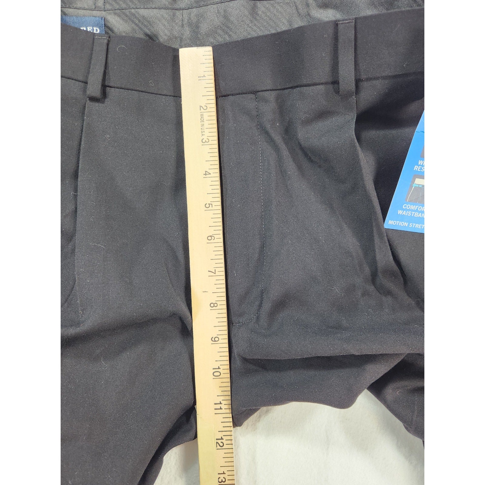 Saddlebred Motion Stretch Men's Pleated Dress Pants Black 34x30 NWT