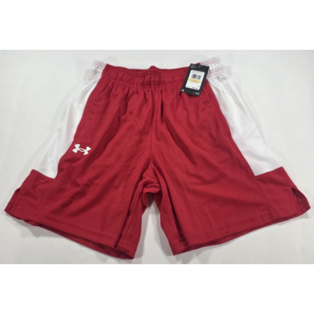 Under Armour Men’s Baseline Basketball Shorts Red White NWT Size M