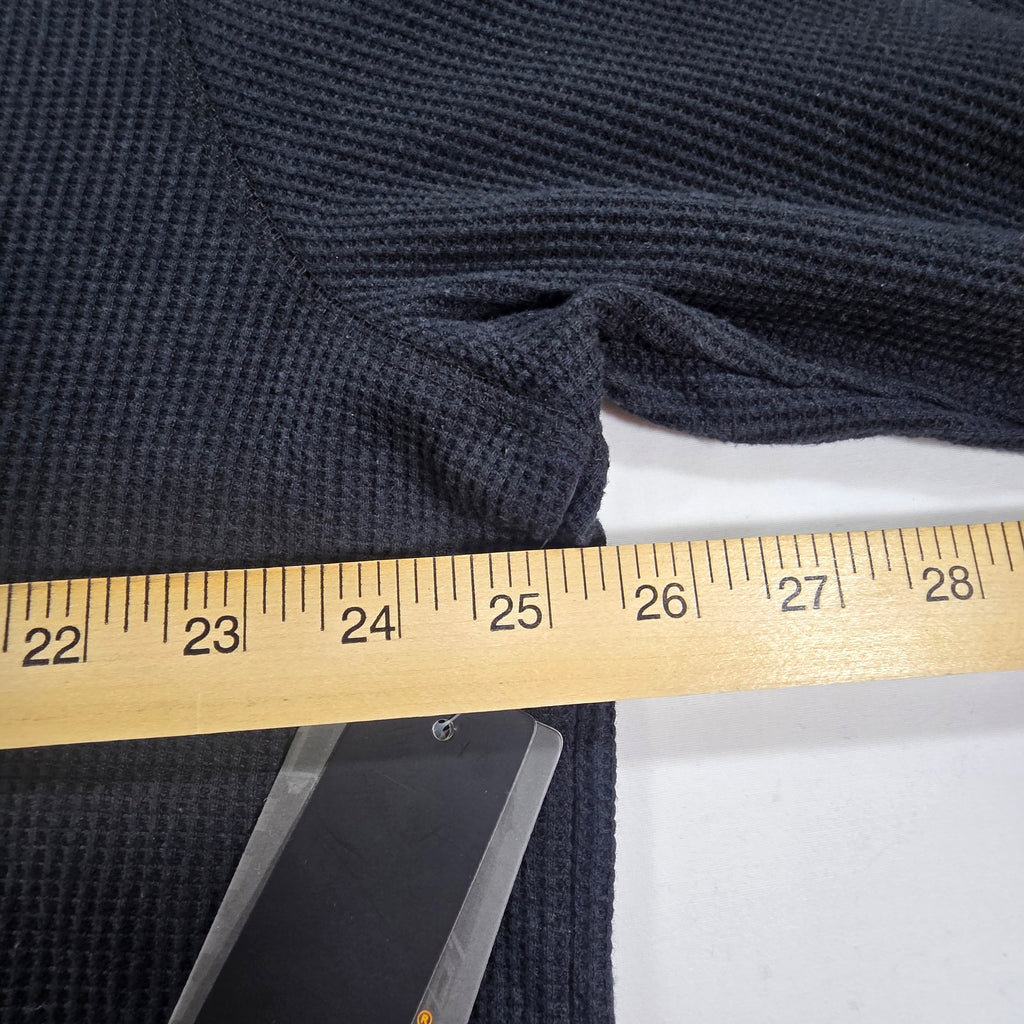 Lee Thermal Shirt Mens 2XL Black Waffle Knit Long Sleeve NWT