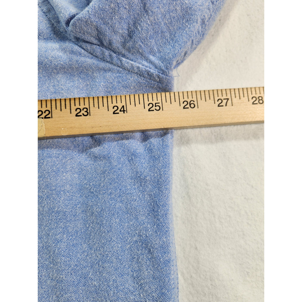 Chaps Men's Button Down Dress Shirt Blue XL Long Sleeve