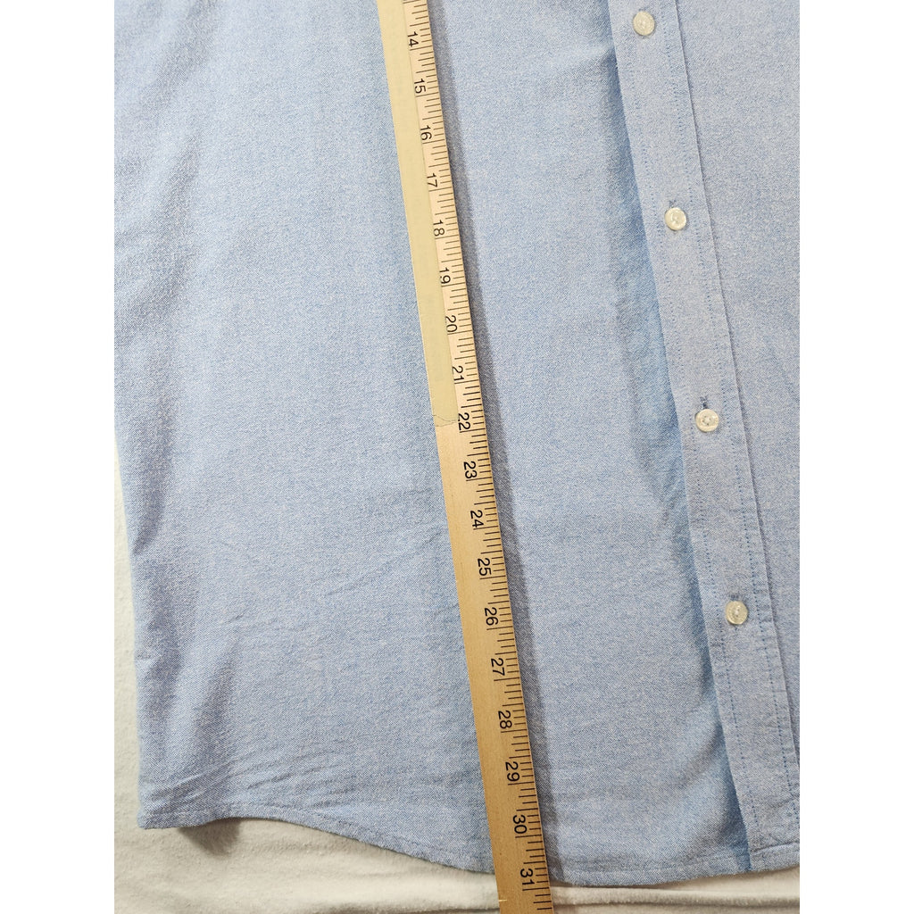 Chaps Men's Button Down Dress Shirt Blue XL Long Sleeve