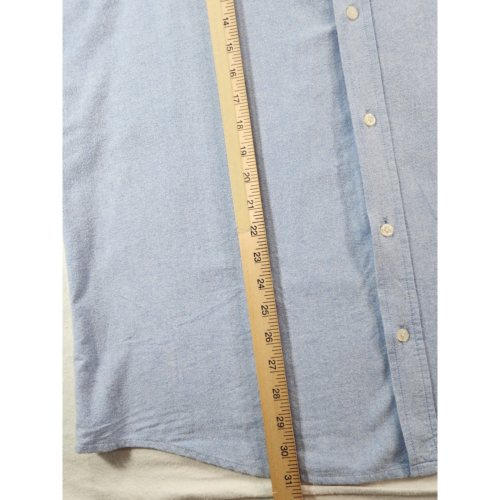 Chaps Men's Button Down Dress Shirt Blue XL Long Sleeve
