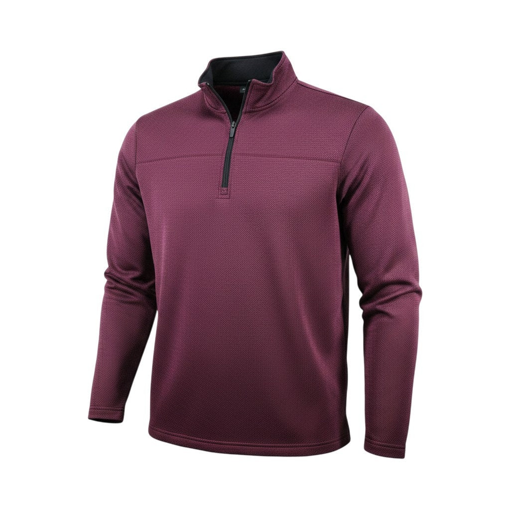 Grand Slam Performance Men's 1/4 Zip Pullover Medium Red Black Golf Shirt