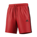 Adidas Men's Red Athletic Shorts Black 3-Stripes Drawstring Size M