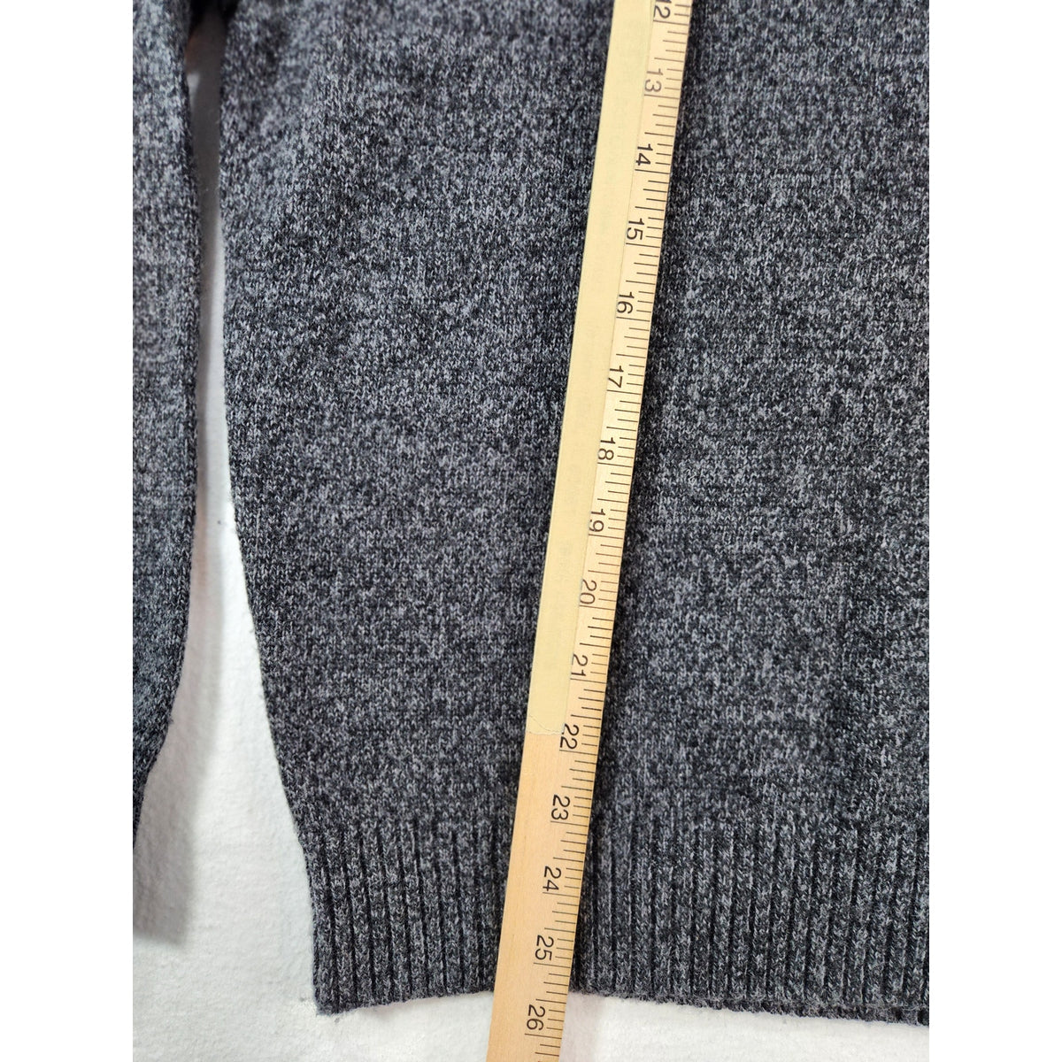 Enzo Mantovani Mens Large Gray 100 Wool Quarter Zip Sweater Pullover Preppy
