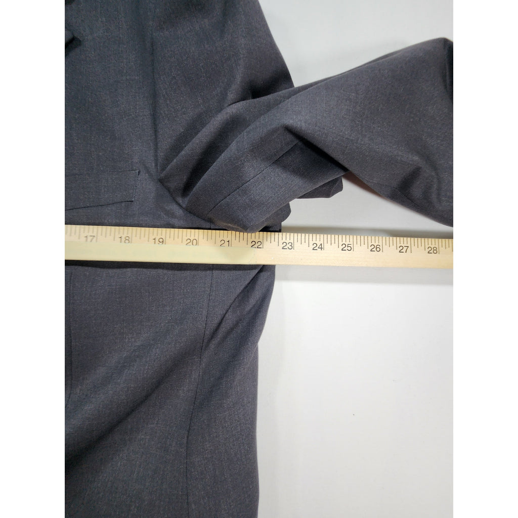 Pronto Moda Italia Eiffel Suit Jacket Mens 42R Charcoal Gray Merino Wool Blazer