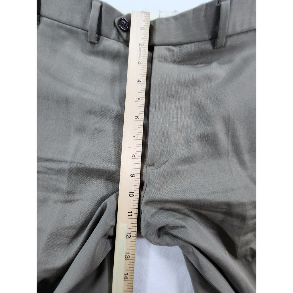 Brooks Brothers Madison Fit Men's Tan Dress Pants 34x32 Flat Front