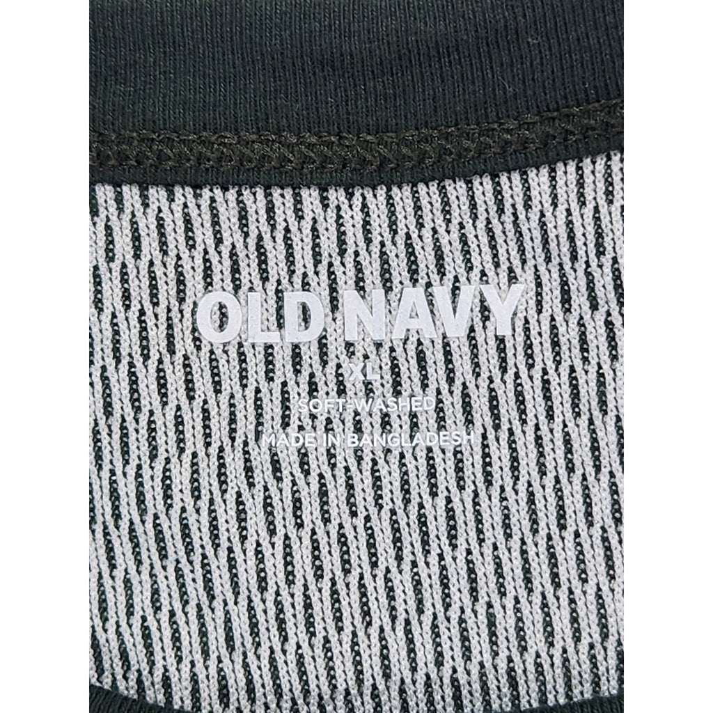Old Navy Men's XL Gray Black Lightweight Waffle Knit Long Sleeve Shirt NWT