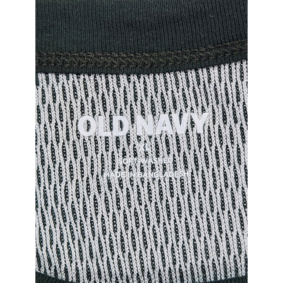 Old Navy Men's XL Gray Black Lightweight Waffle Knit Long Sleeve Shirt NWT