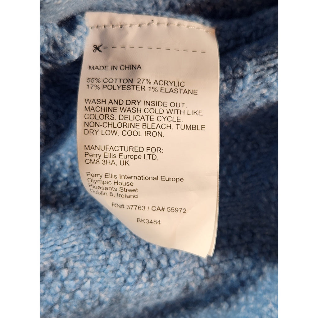 Southern Proper Men's 1/4 Zip Sweater Blue L Pullover