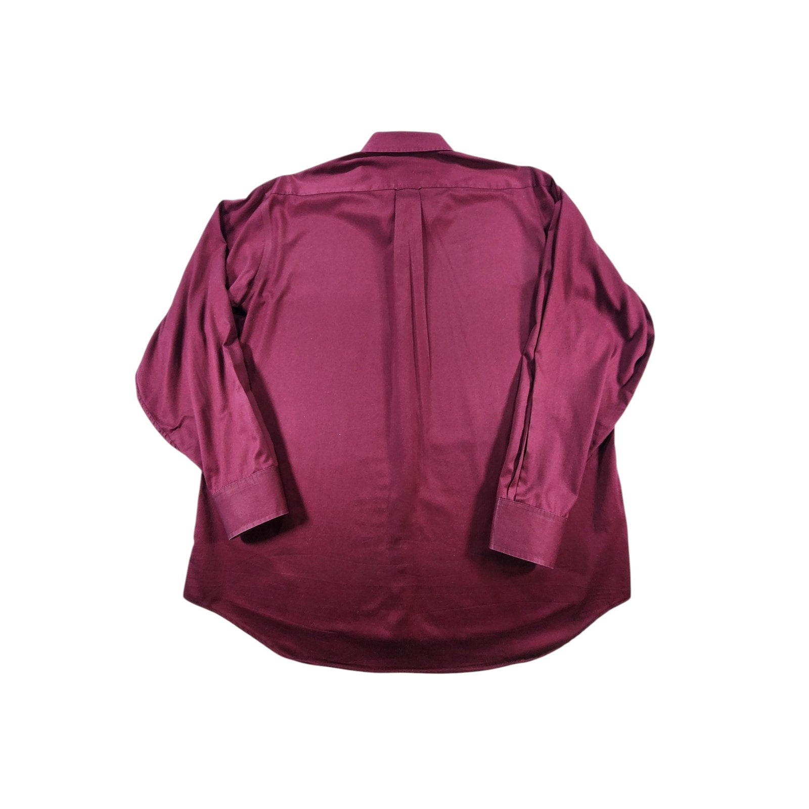 IZOD Easy Care Men's Dress Shirt Burgundy 17 34/35 Long Sleeve