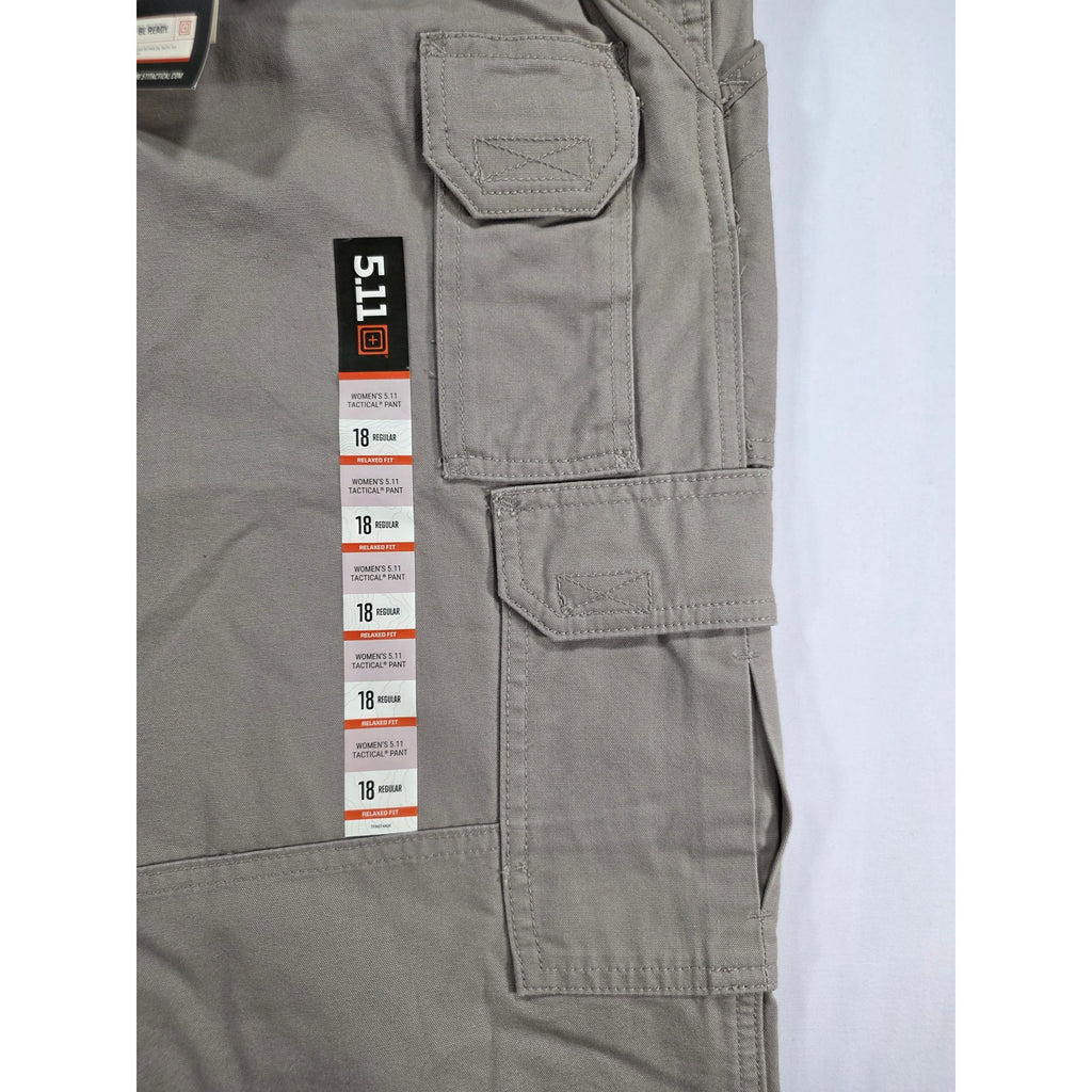 5.11 Tactical Womens 18R Original 64358 Khaki Cotton Canvas Cargo Pants NWT
