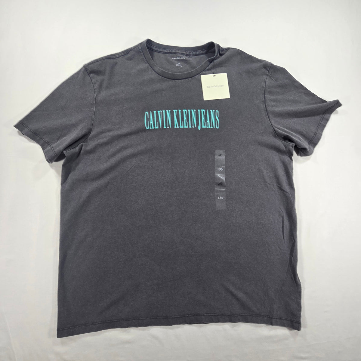 Calvin Klein Jeans Men’s Logo T-Shirt Short Sleeve Gray NWT Large