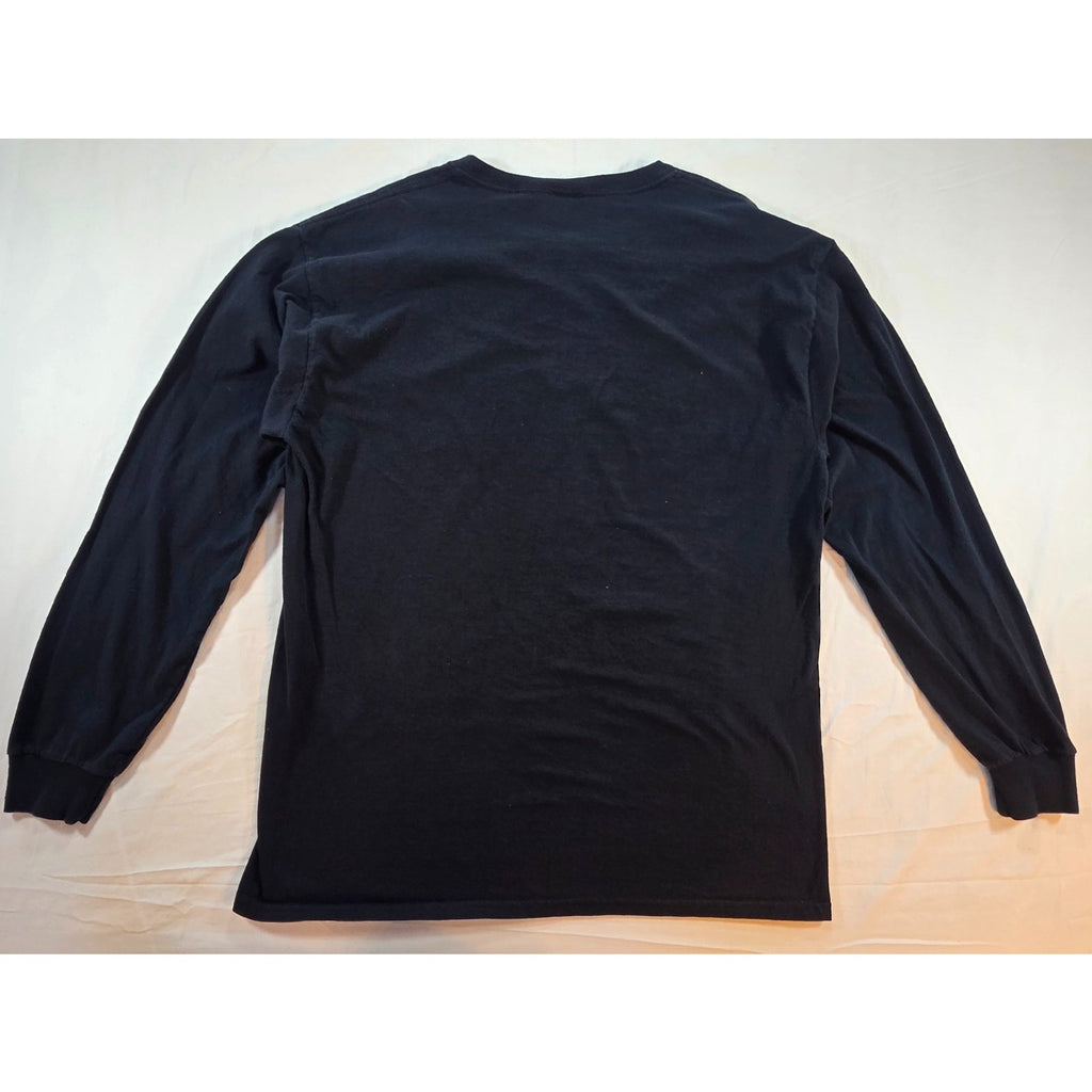 DC Comics Superhero Long Sleeve T-Shirt Men’s L Black Graphic Fruit of the Loom