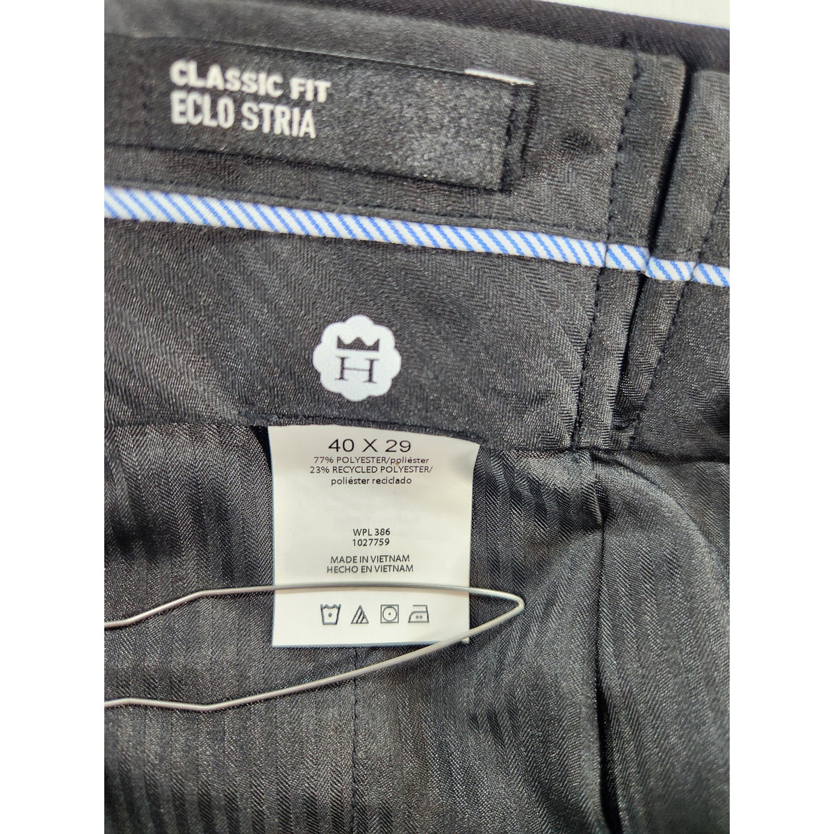 Haggar Men's Black Dress Pants Hidden Expandable Waistband 40x29 NWT