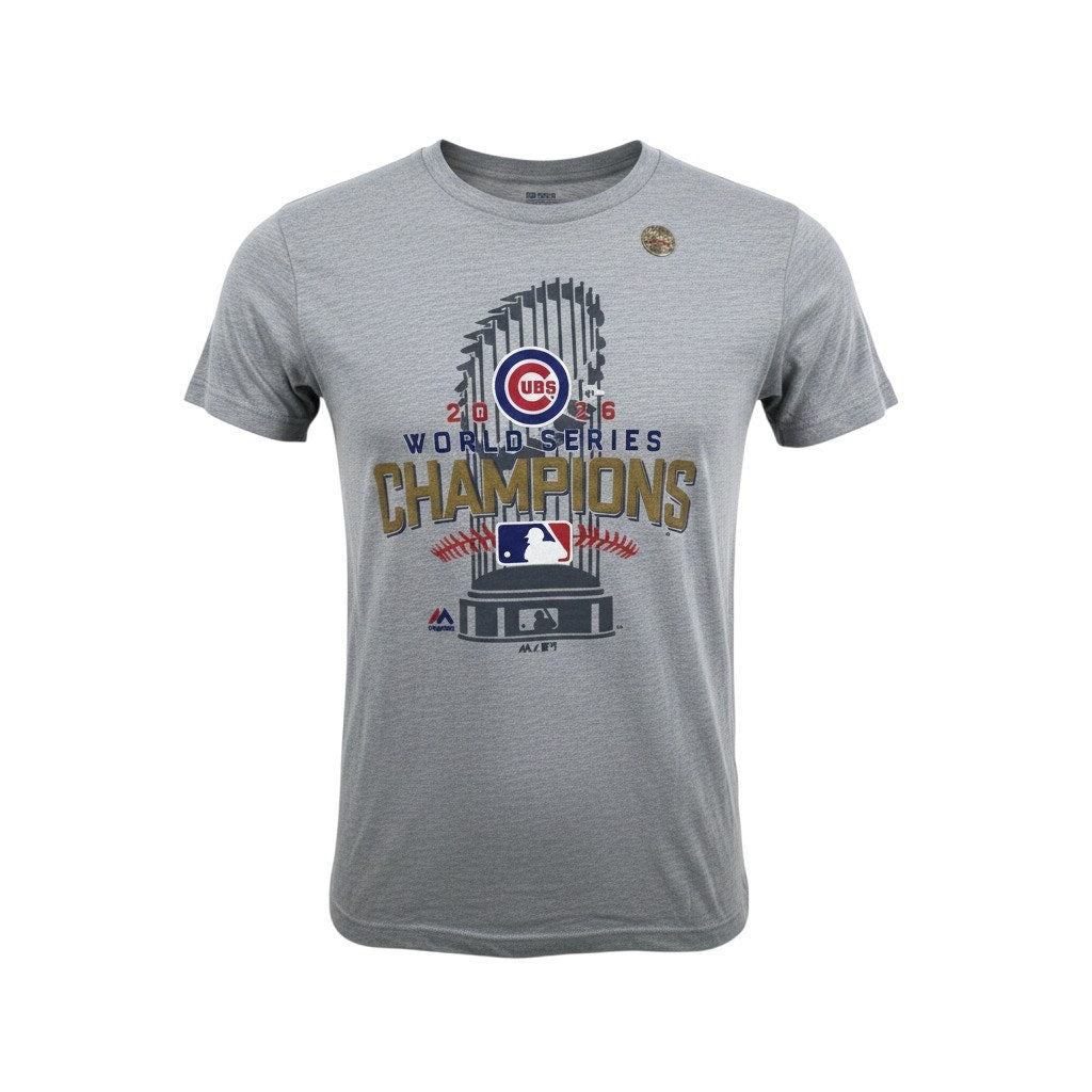 Next Level Cubs 2016 World Series Champions Youth Gray T-Shirt M NWT MLB
