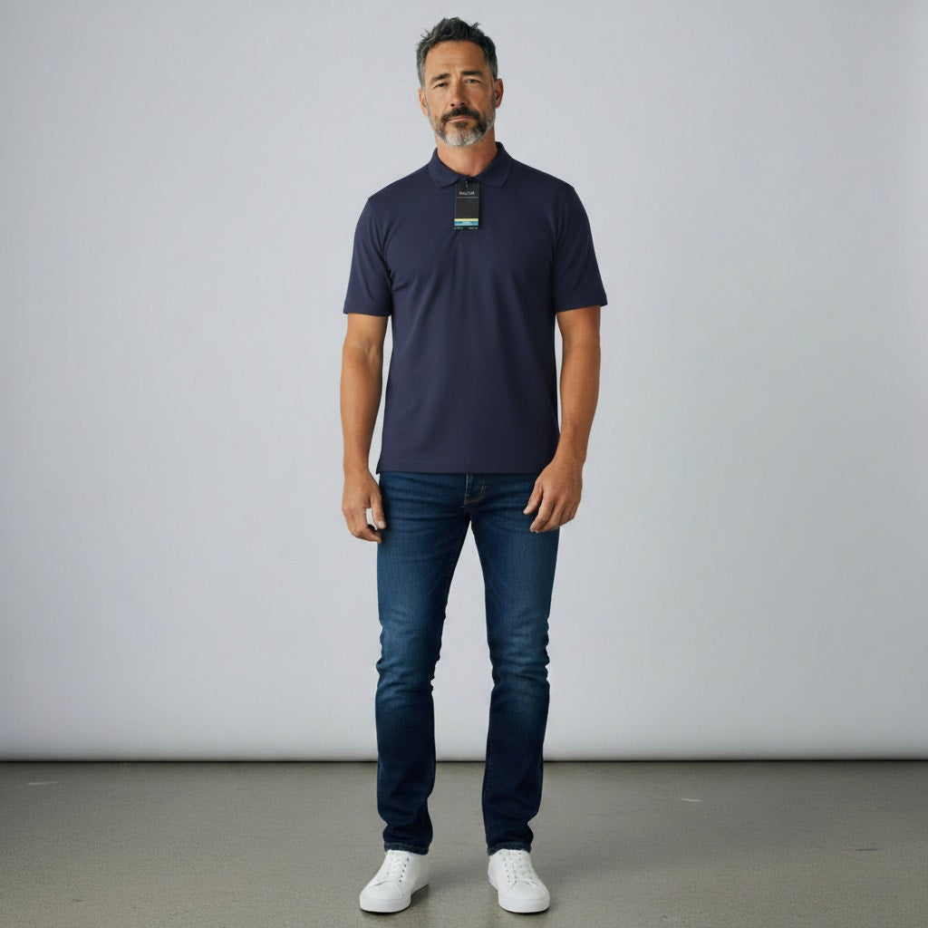 River's End Short Sleeve Polo Shirt Black – 2XL