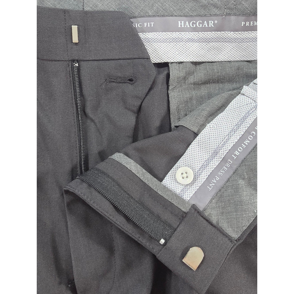 Haggar Dress Pants Classic Fit Charcoal Comfort Mens 36x30 NWT