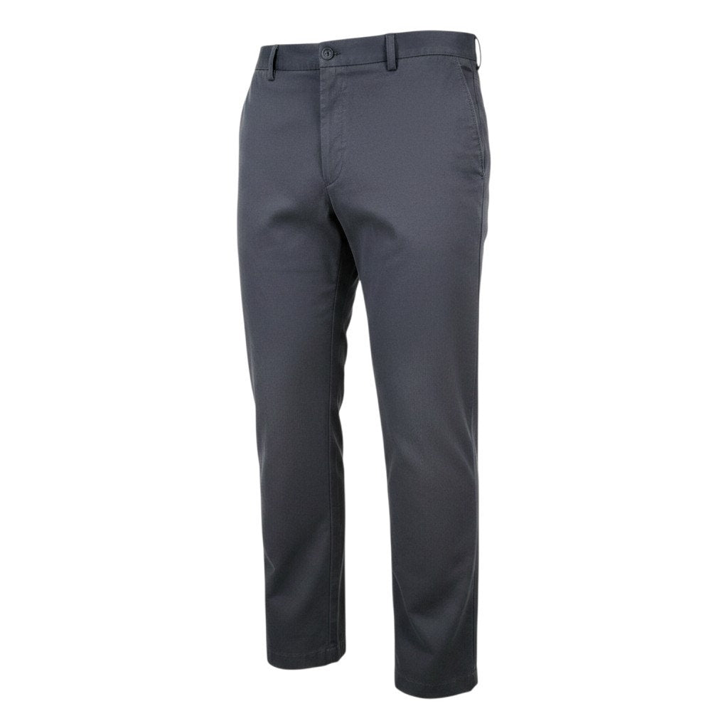 Van Heusen Men's Pants 42x30 Black Classic Fit Flat Front Cotton Khaki Chinos