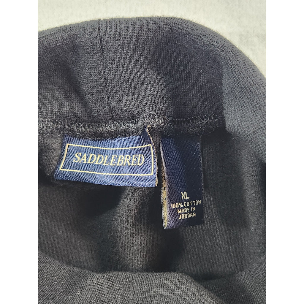 Saddlebred Men's Black Mock Neck Long Sleeve Pullover Shirt Size XL