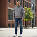 Members Only Jacket Gray Full Zip Lightweight Mens 42