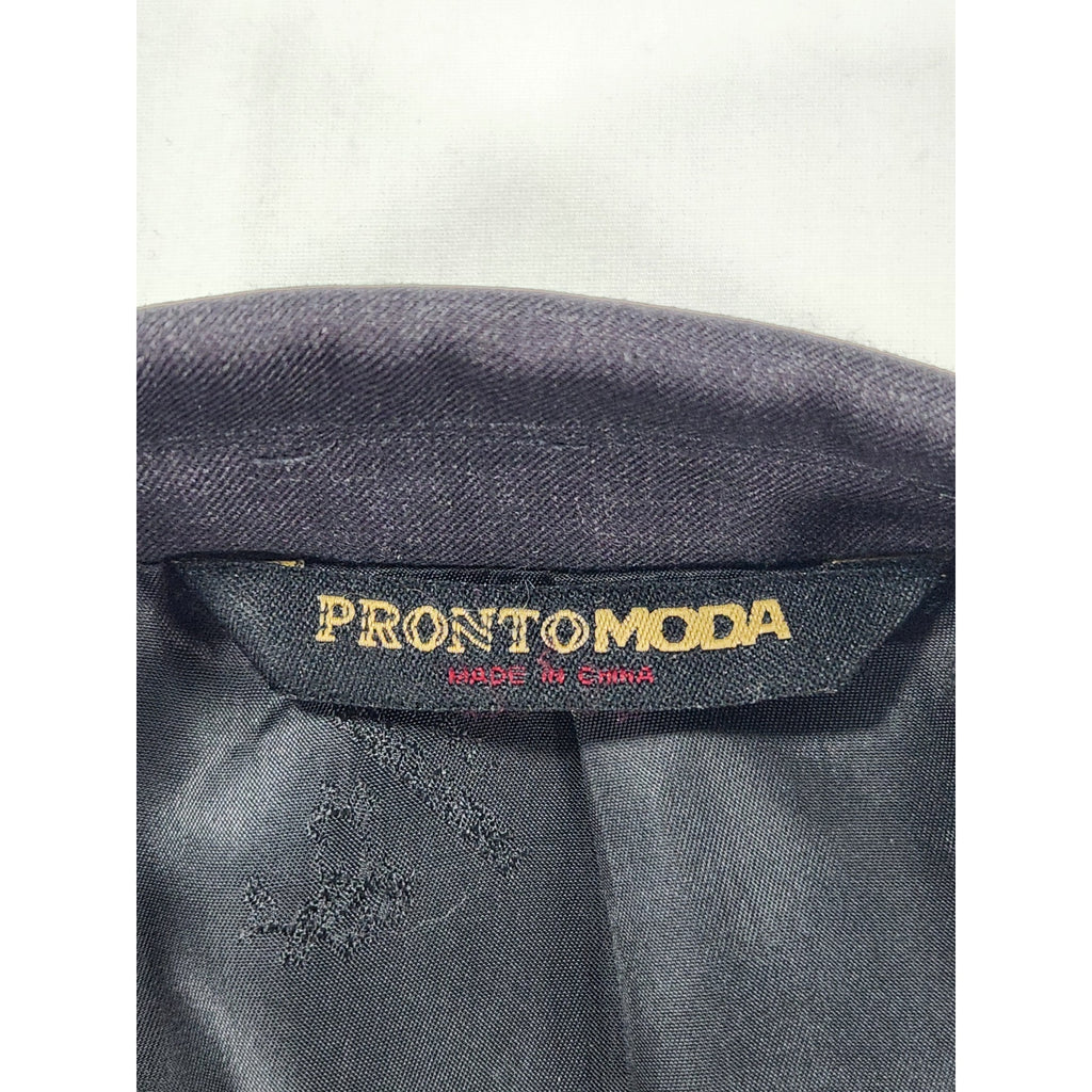 Pronto Moda Italia Eiffel Suit Jacket Mens 42R Charcoal Gray Merino Wool Blazer