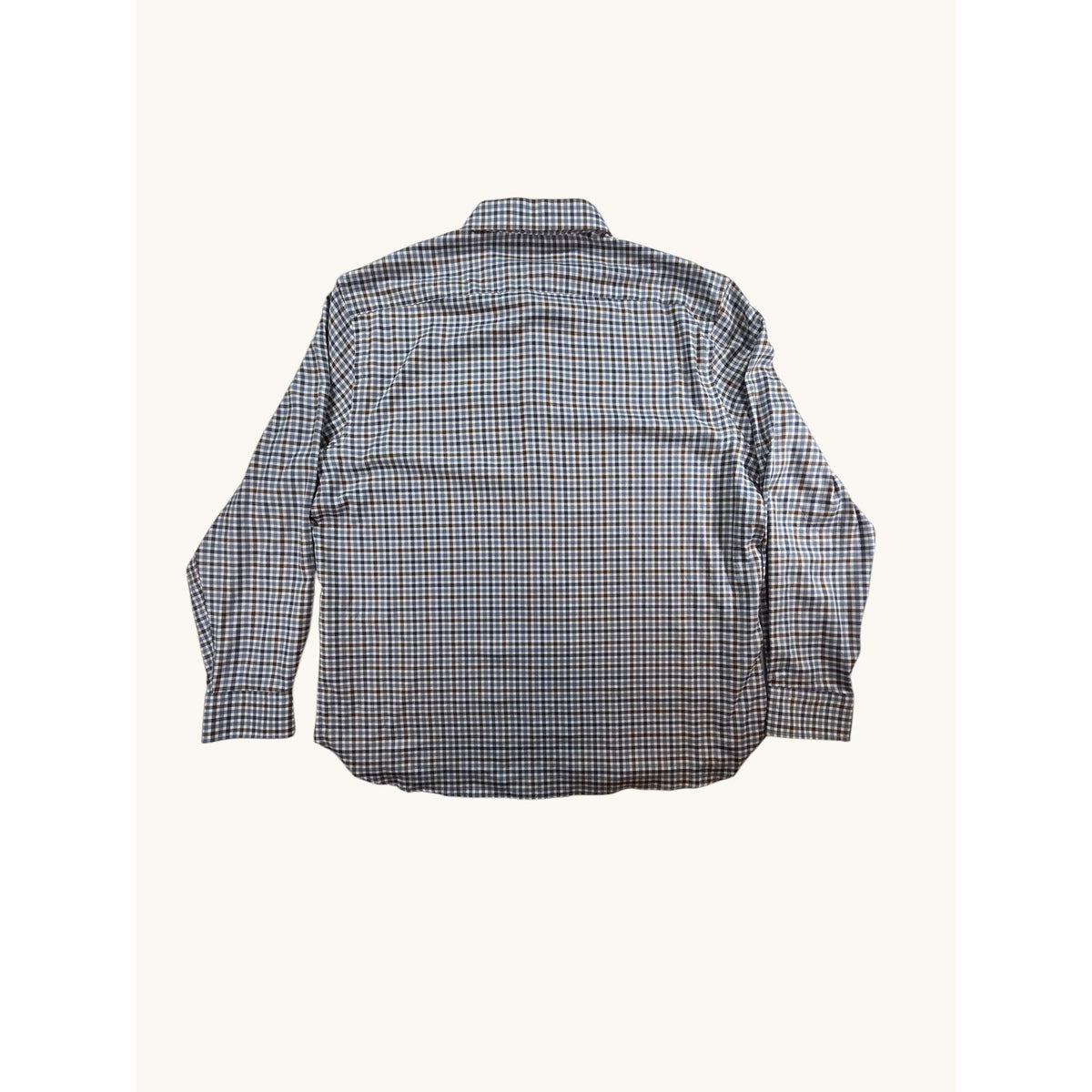 Joseph Abboud Men's Dress Shirt Brown Gray Plaid XXL NWT Long Sleeve