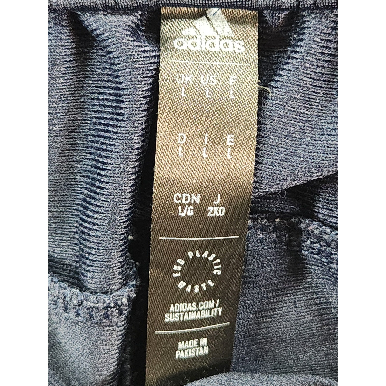 Adidas Men's Blue Tricot Jogger Track Pants White 3-Stripes Size L