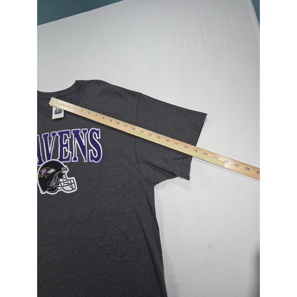 NFL Team Apparel Baltimore Ravens Logo T-Shirt Gray Mens XL NWT