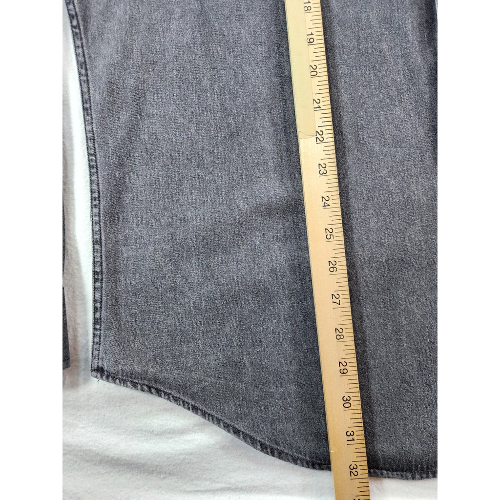 Croft & Barrow Men's Button Down Shirt Gray L Long Sleeve Casual