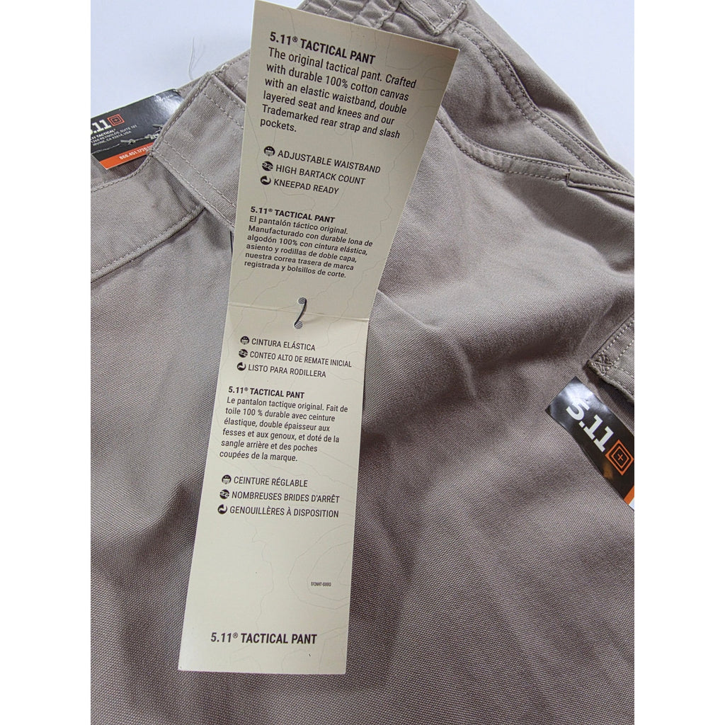 5.11 Tactical Mens Khaki Cargo Pants 50L NWT Tactical Workwear