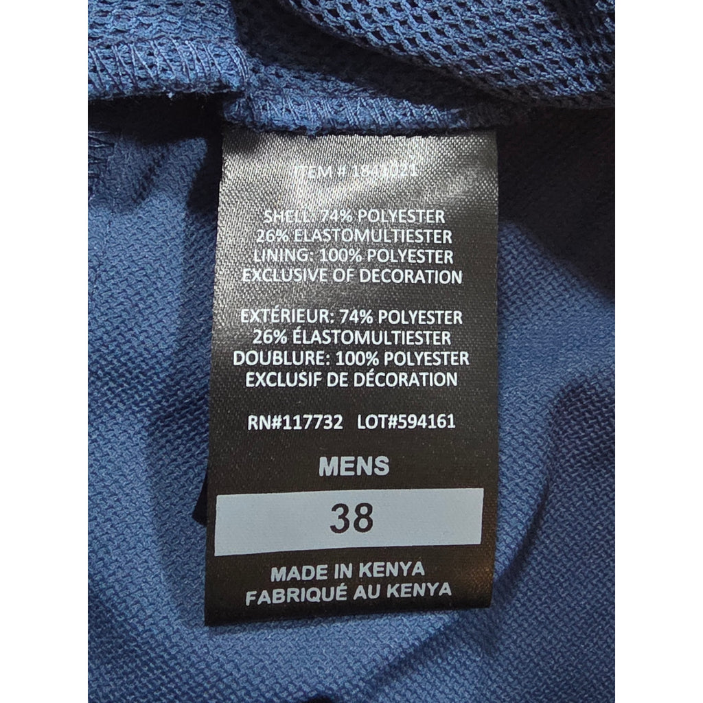 Gerry Tech Shorts Mens 38 Blue Stretch Performance Zip Pocket NWT