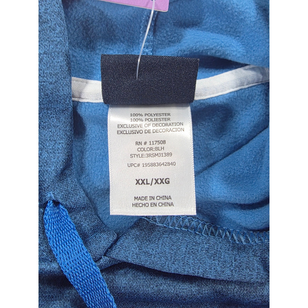 Reebok Mens XXL Blue Performance Graphic Logo Pullover Hoodie 3RSMJ1389 NWT