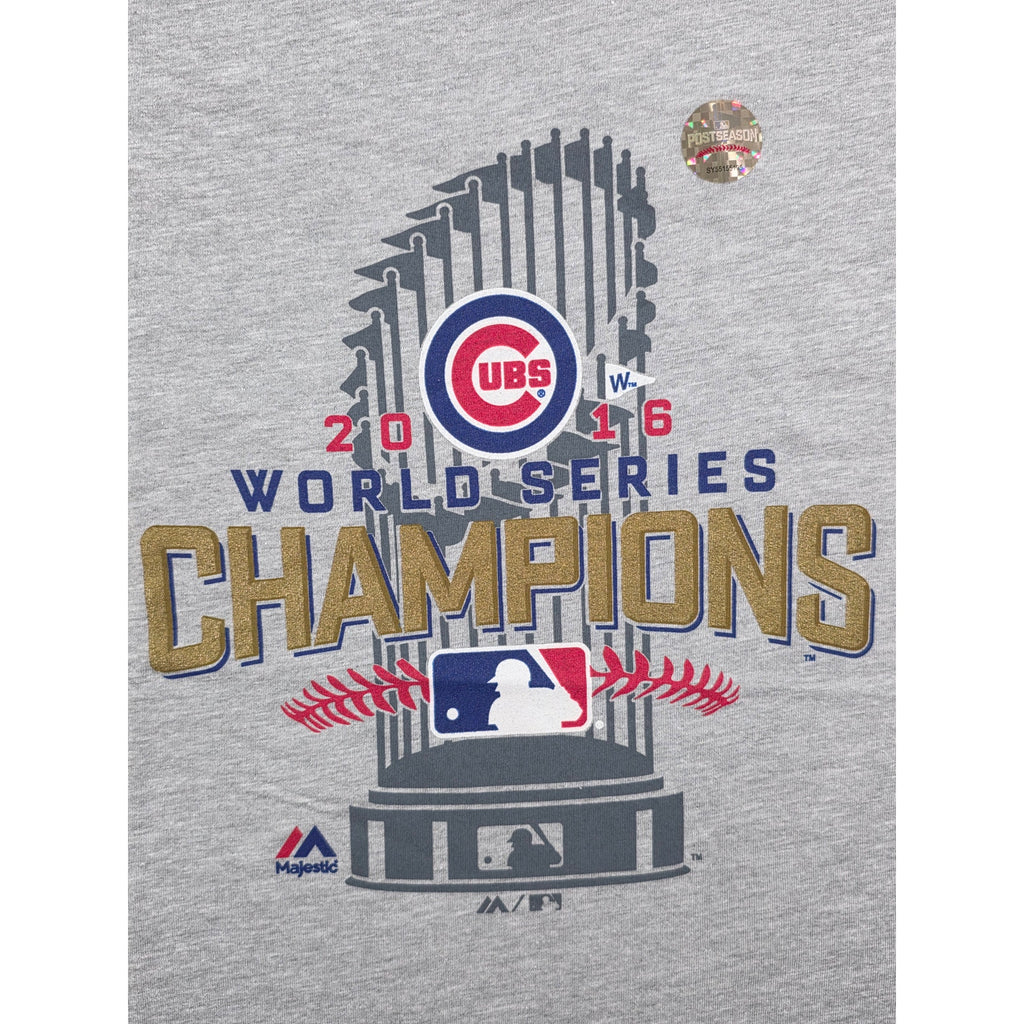 Next Level Cubs 2016 World Series Champions Youth Gray T-Shirt M NWT MLB