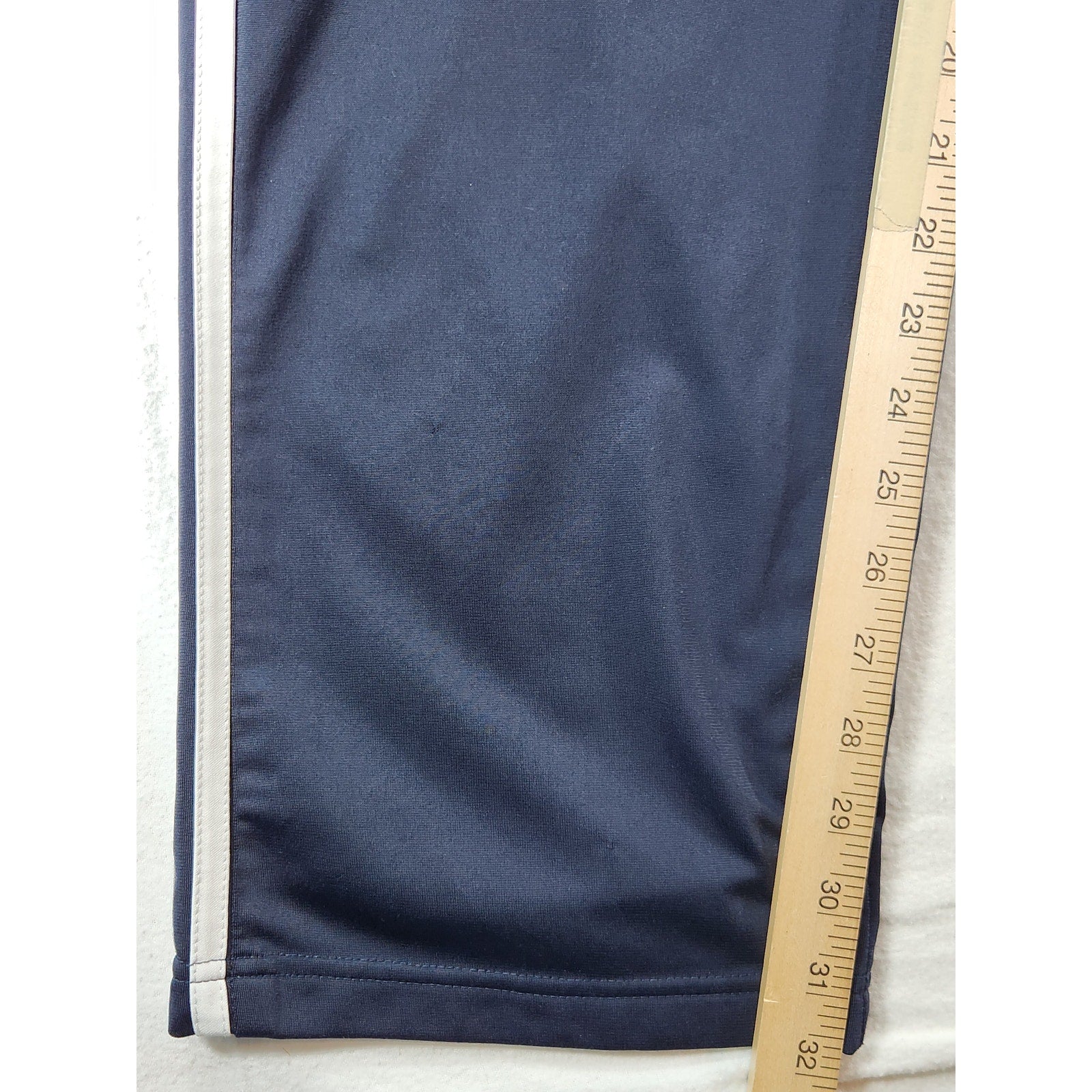 Adidas Men's Blue Tricot Jogger Track Pants White 3-Stripes Size L