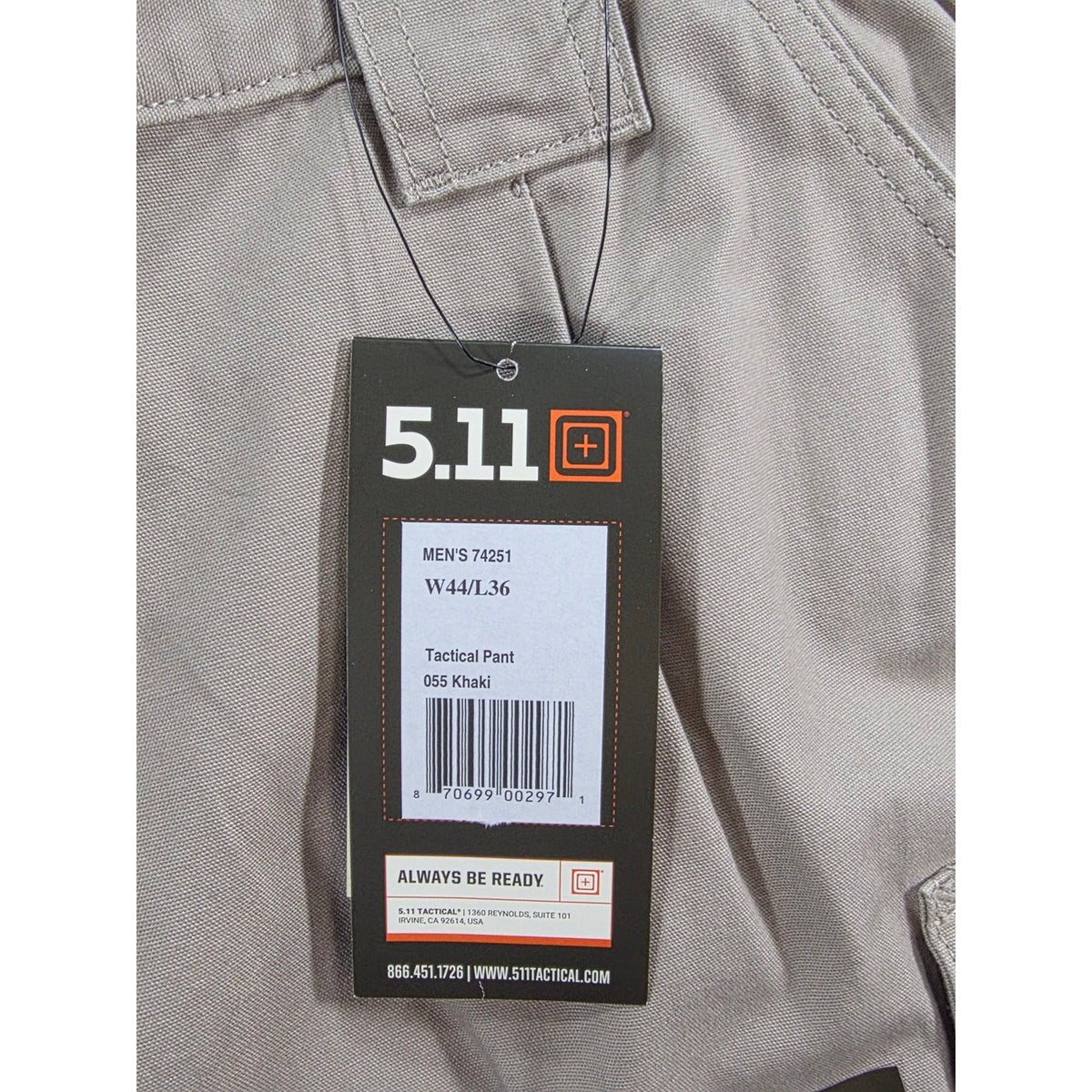 5.11 Tactical Mens Khaki Cargo Pants 44x36 NWT Tactical Workwear