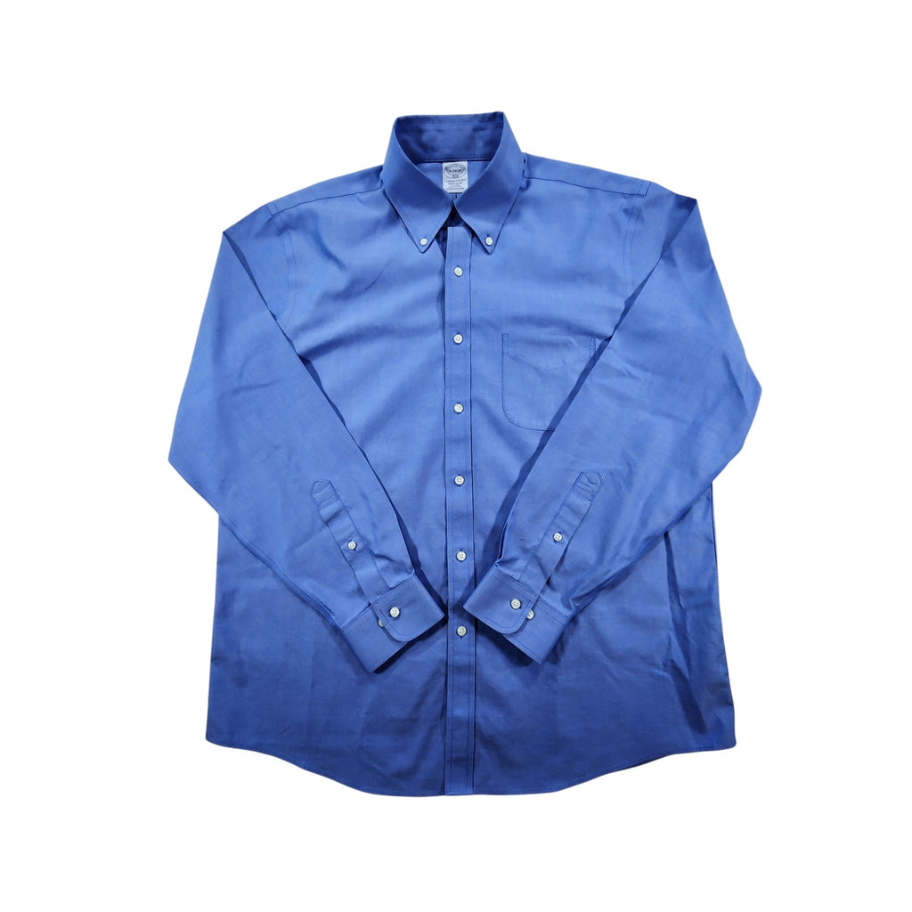 Brooks Brothers 1818 Men's Blue Dress Shirt 16 34/35 Button Down Long Sleeve