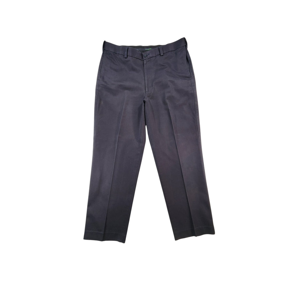 Savane Men's Comfort Waist Black Khaki Pants 36x29
