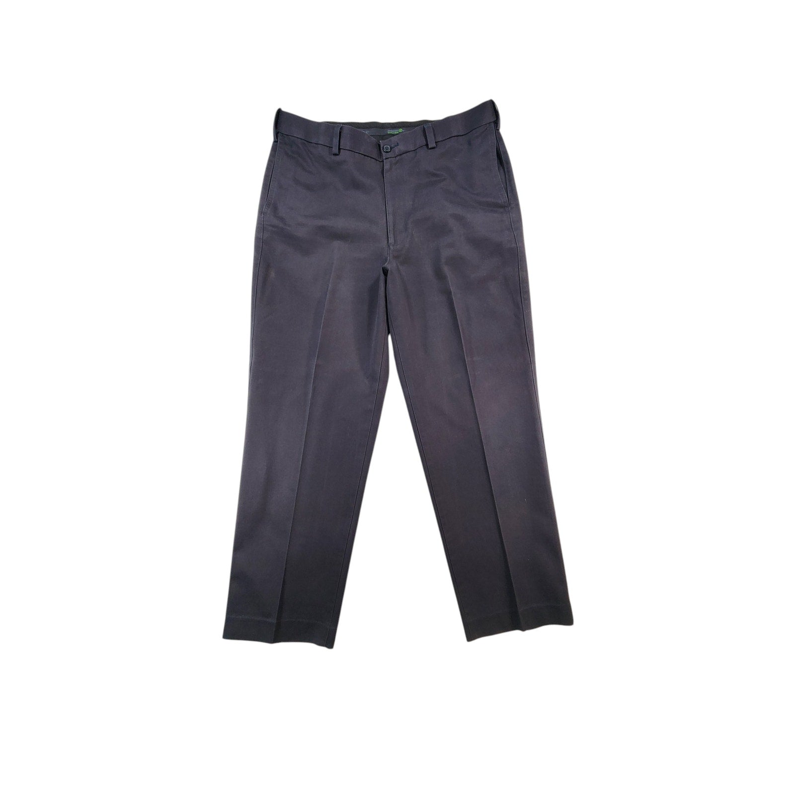 Savane Men's Comfort Waist Black Khaki Pants 36x29