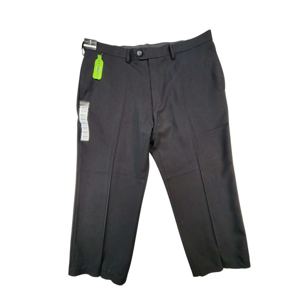 Haggar Men's Black Dress Pants Hidden Expandable Waistband 40x29 NWT